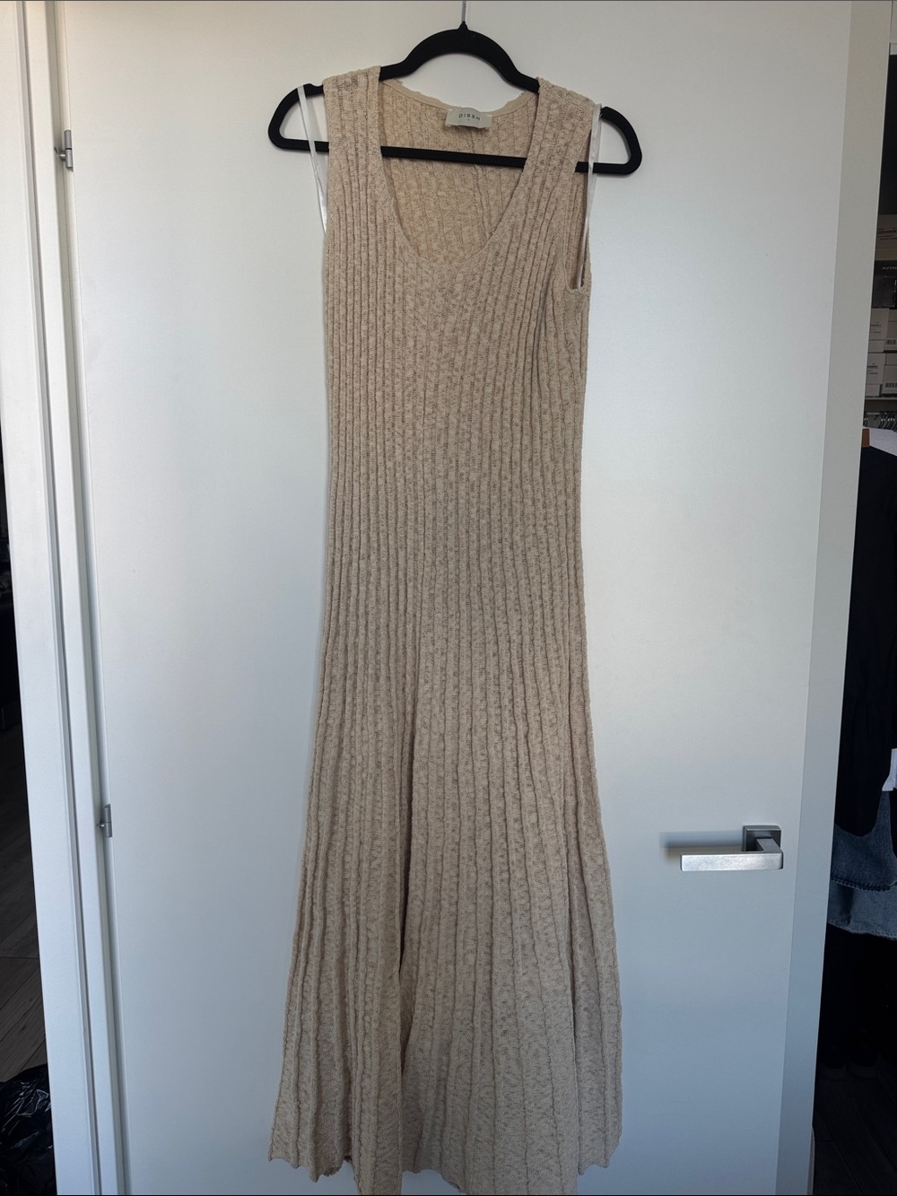 DISSH Len Natural Knit Maxi Dress - Beige